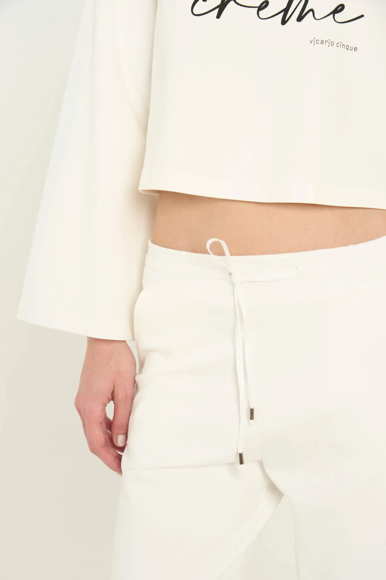Vicario cinque Pantalone palazzo stretch coulisse in vita Petunia Negozio