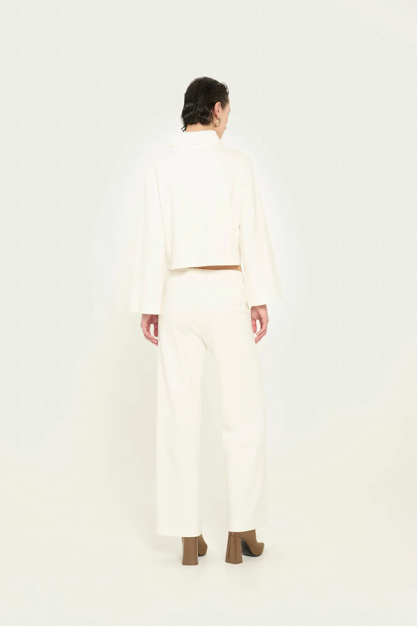 Vicario cinque Pantalone palazzo stretch coulisse in vita Petunia Negozio