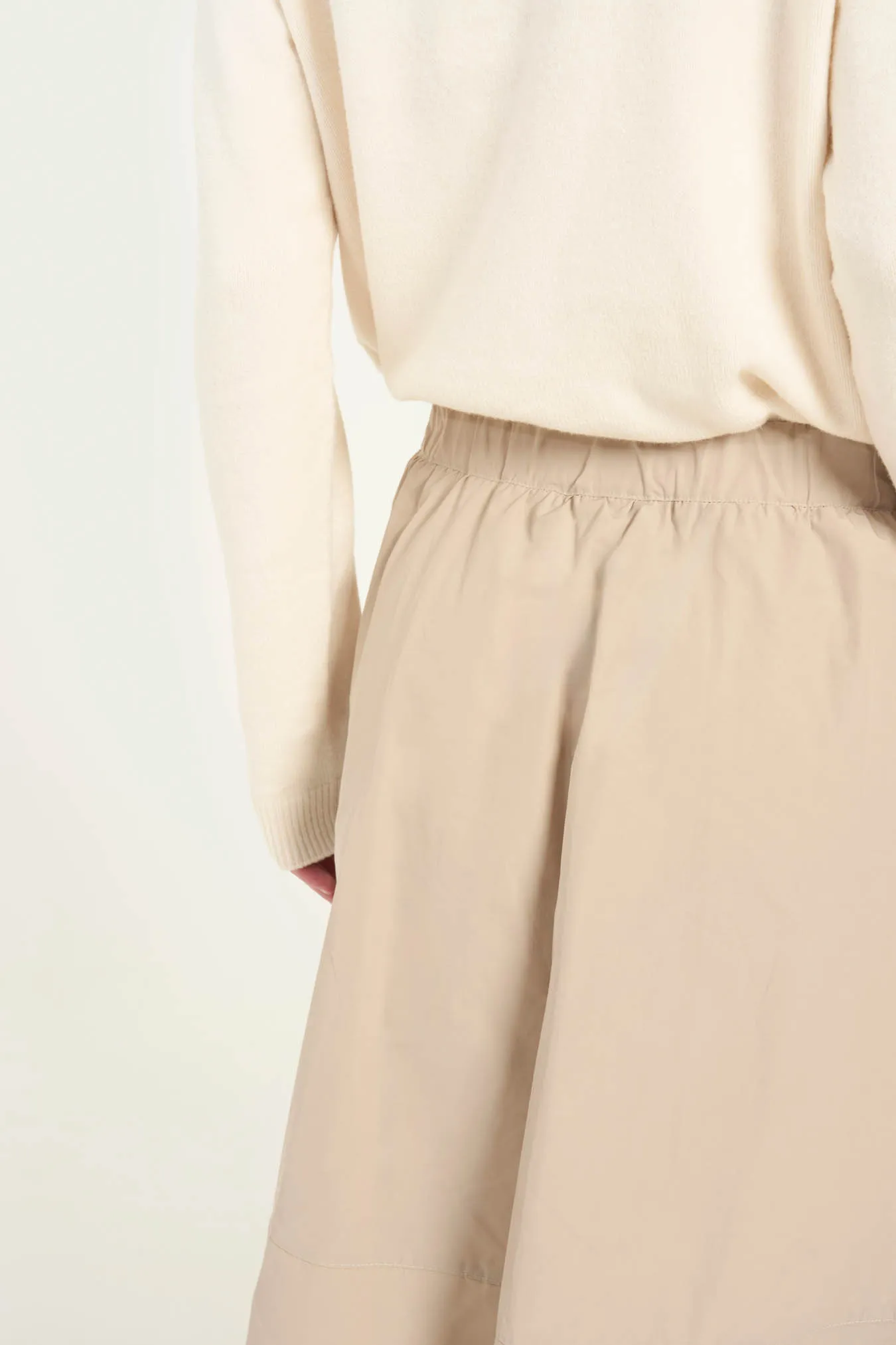 Vicario cinque Gonna midi svasata beige Giada Moda