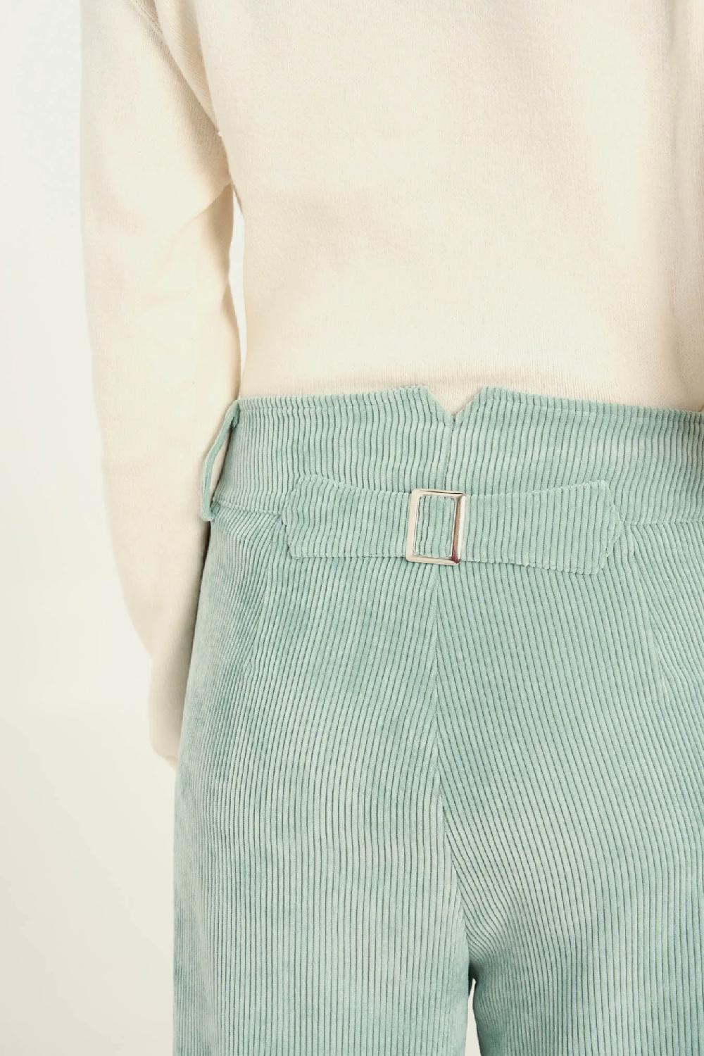 Vicario cinque Pantalone palazzo velluto stretch Partenope Nuovo