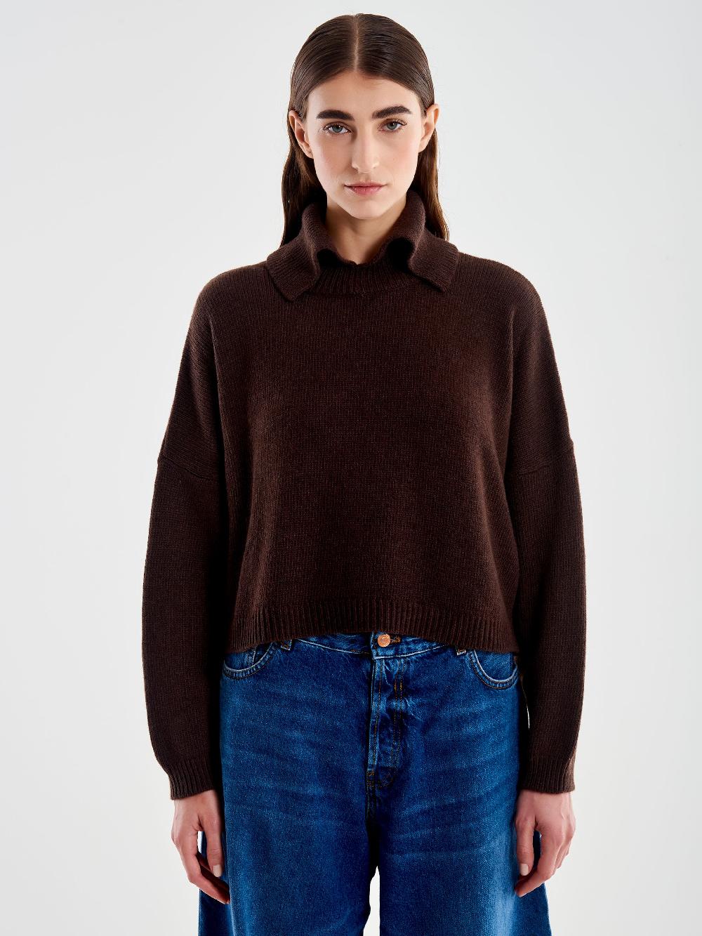 Vicolo Pull Collo Alto Aperto Moro Spedizione gratuita
