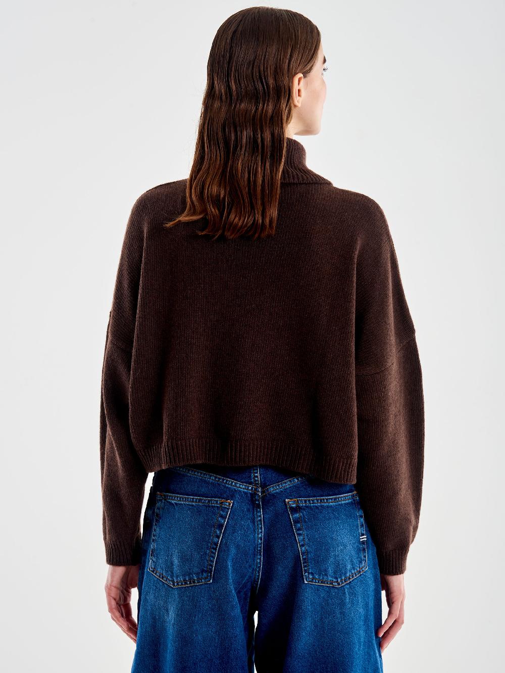 Vicolo Pull Collo Alto Aperto Moro Spedizione gratuita