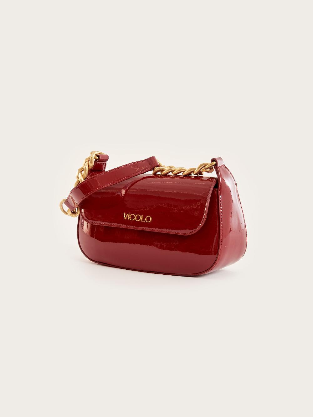Vicolo Borsa Glossy Piccadilly Bordeaux Promozione