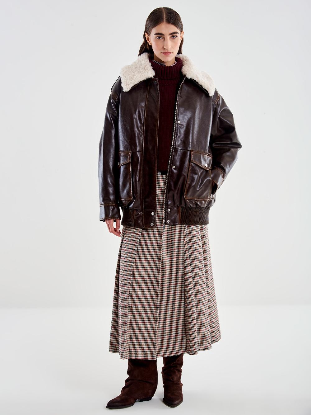 Vicolo Bomber Oversized Ecopelle – Vicolo Saldi Di Fabbrica
