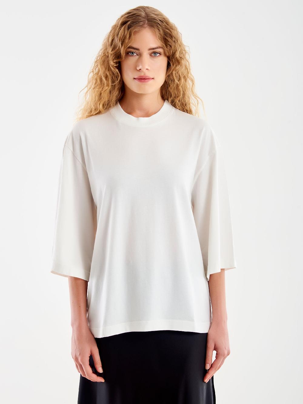 Vicolo T-Shirt Over Maniche Ampia Bianco Spedizione Gratuita