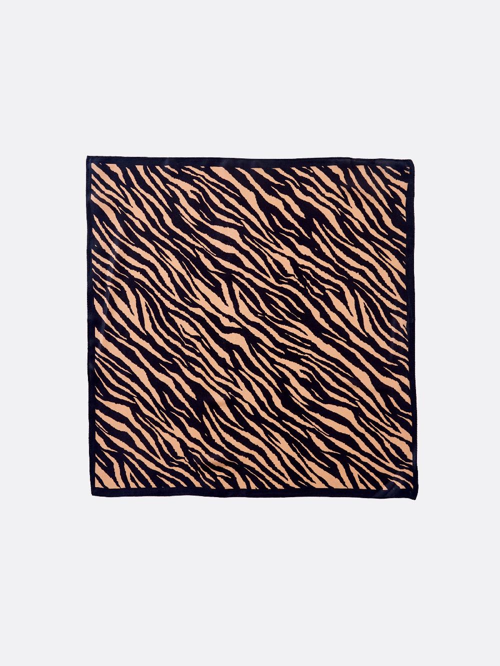 Vicolo Foulard in Seta Zebrato Cammello Saldi