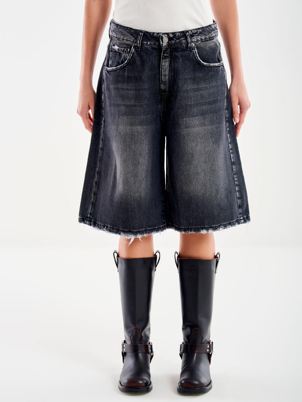 Vicolo Jeans Bermuda Nero Rotture Nero Lightning offer