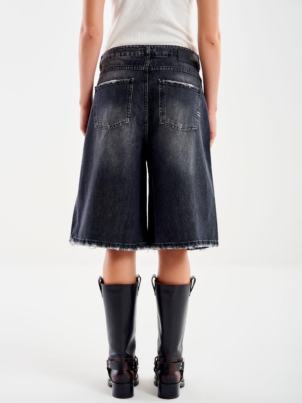 Vicolo Jeans Bermuda Nero Rotture Nero Lightning offer