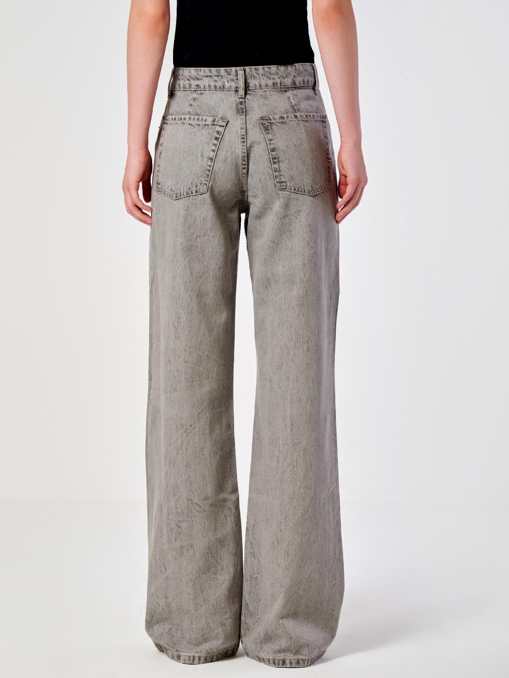 Vicolo Jeans Strass effetto GessatoGrigio Sconti VIP