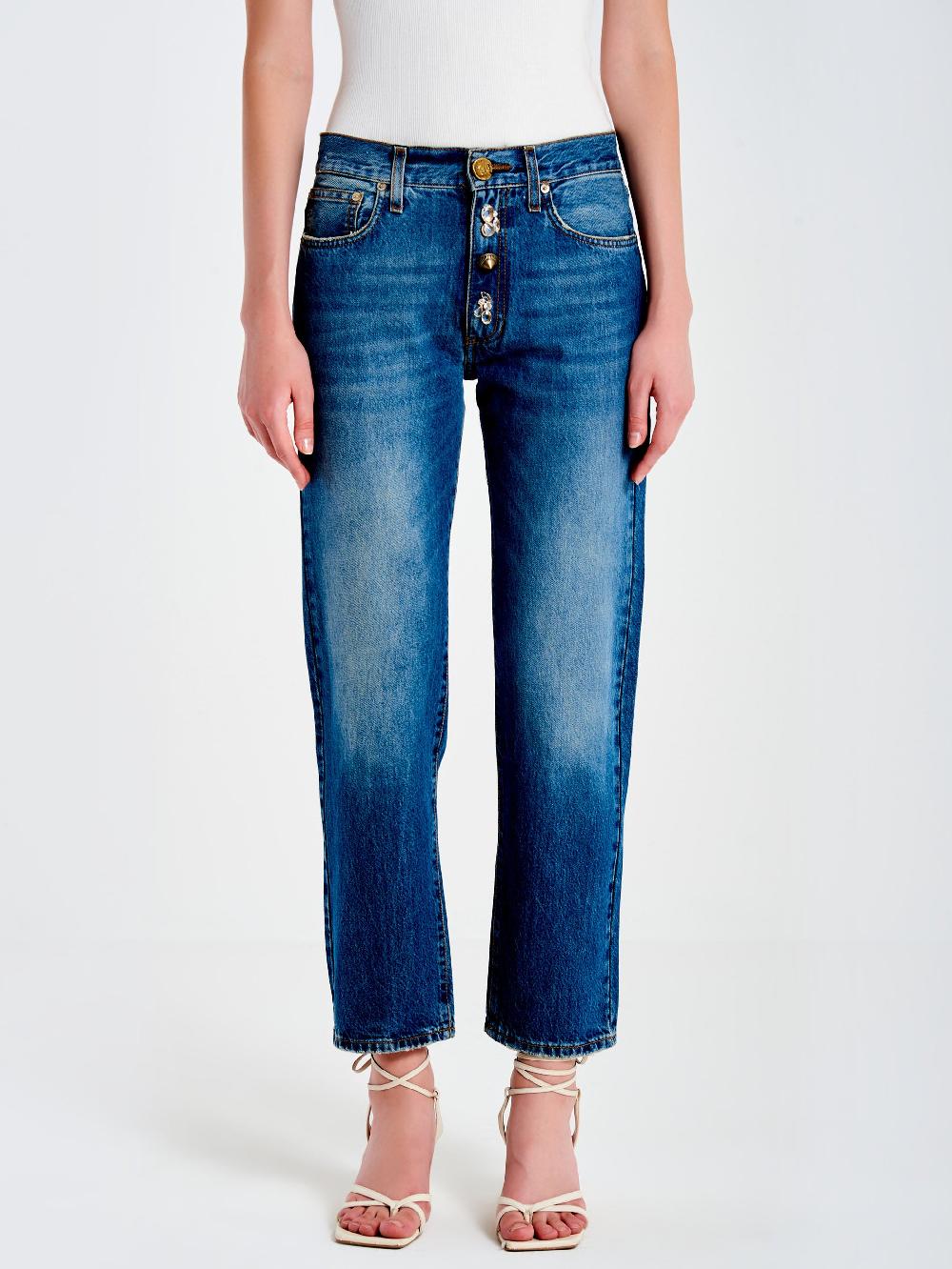 Vicolo Jeans Zoe Bottoni Gioiello BaggyBlu ACQUISTA ORA