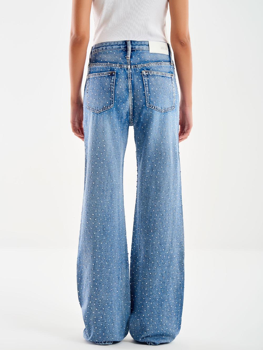 Vicolo Jeans Amber con Strass Blu Latest stili