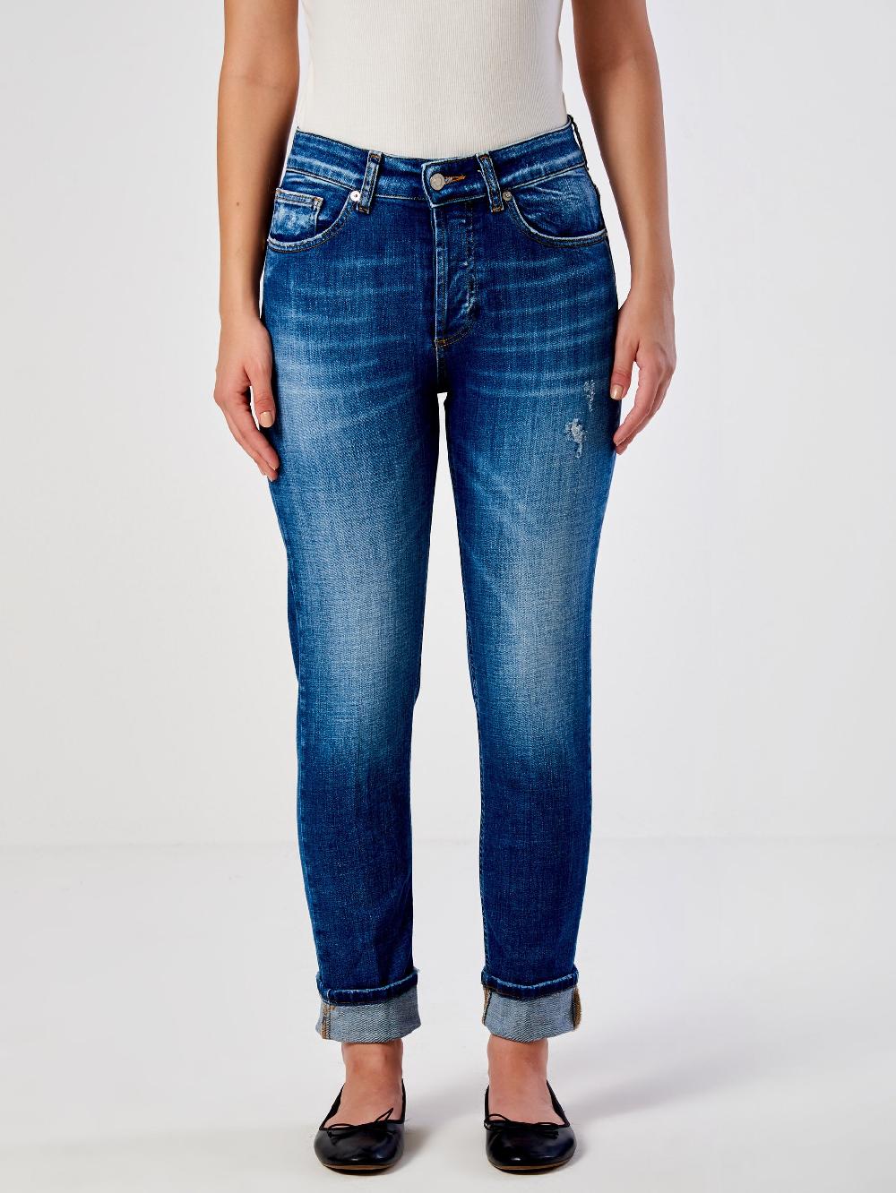 Vicolo Jeans Icon Daisy con Risvolto Blu Ultimo giorno
