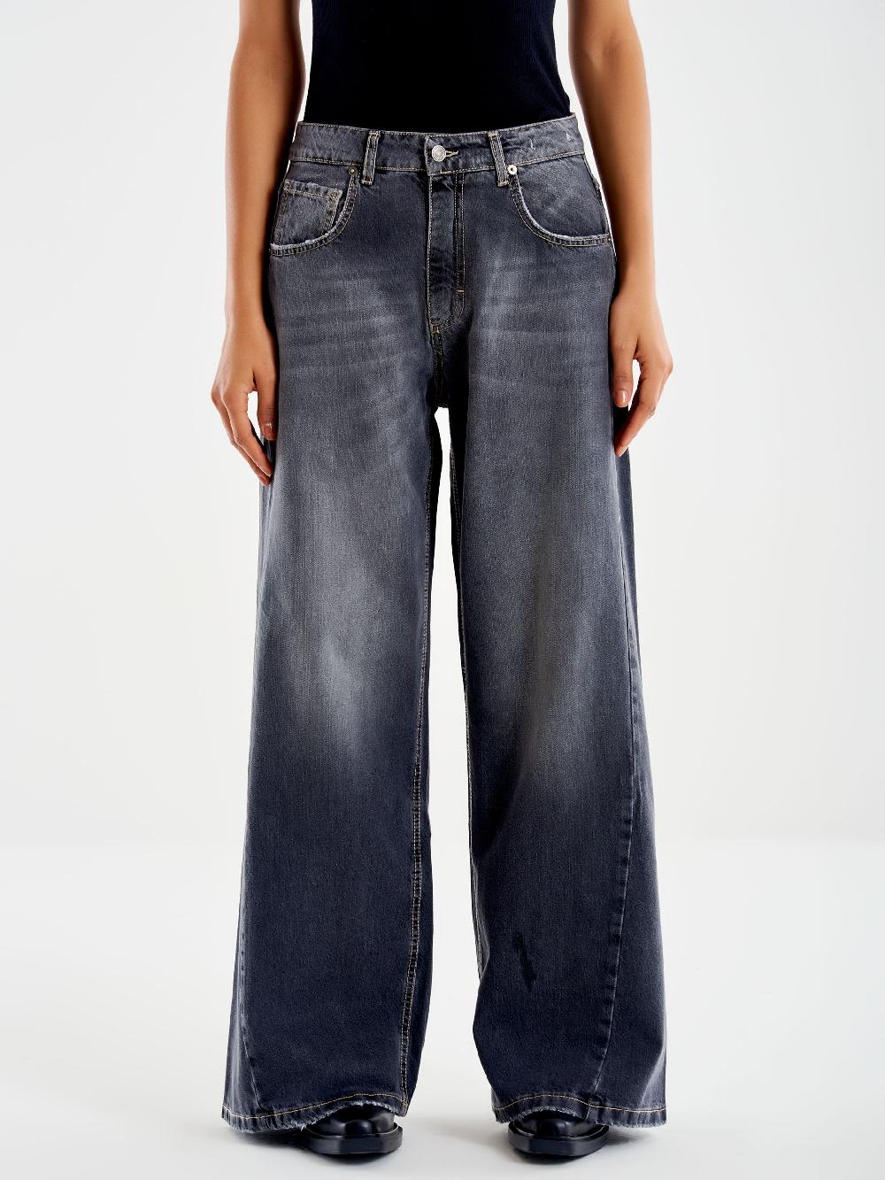 Vicolo Jeans Margaret Ampio Nero Vendita