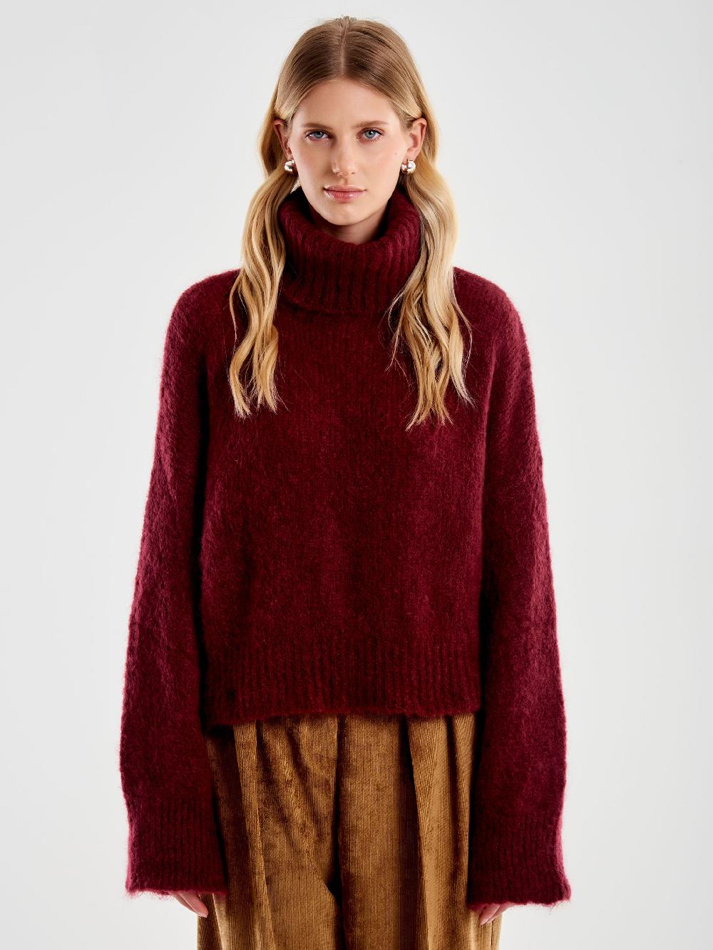 Vicolo Dolcevita Cropped Boxy Bordeaux Convenienza