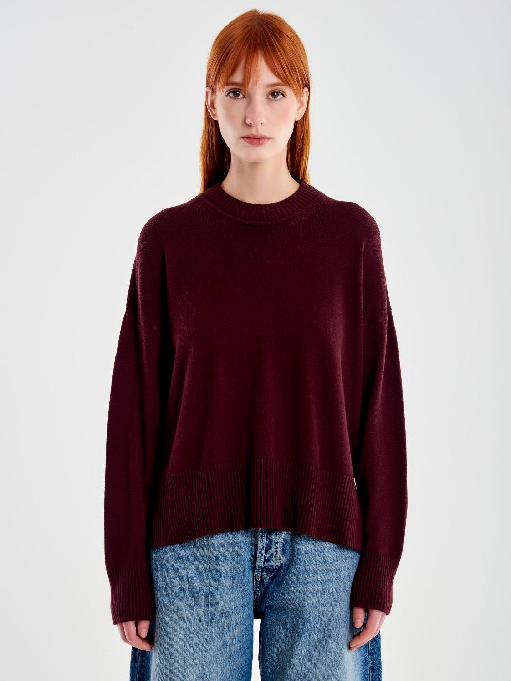 Vicolo Pull a Scatolina con Spacchi Bordeaux Online