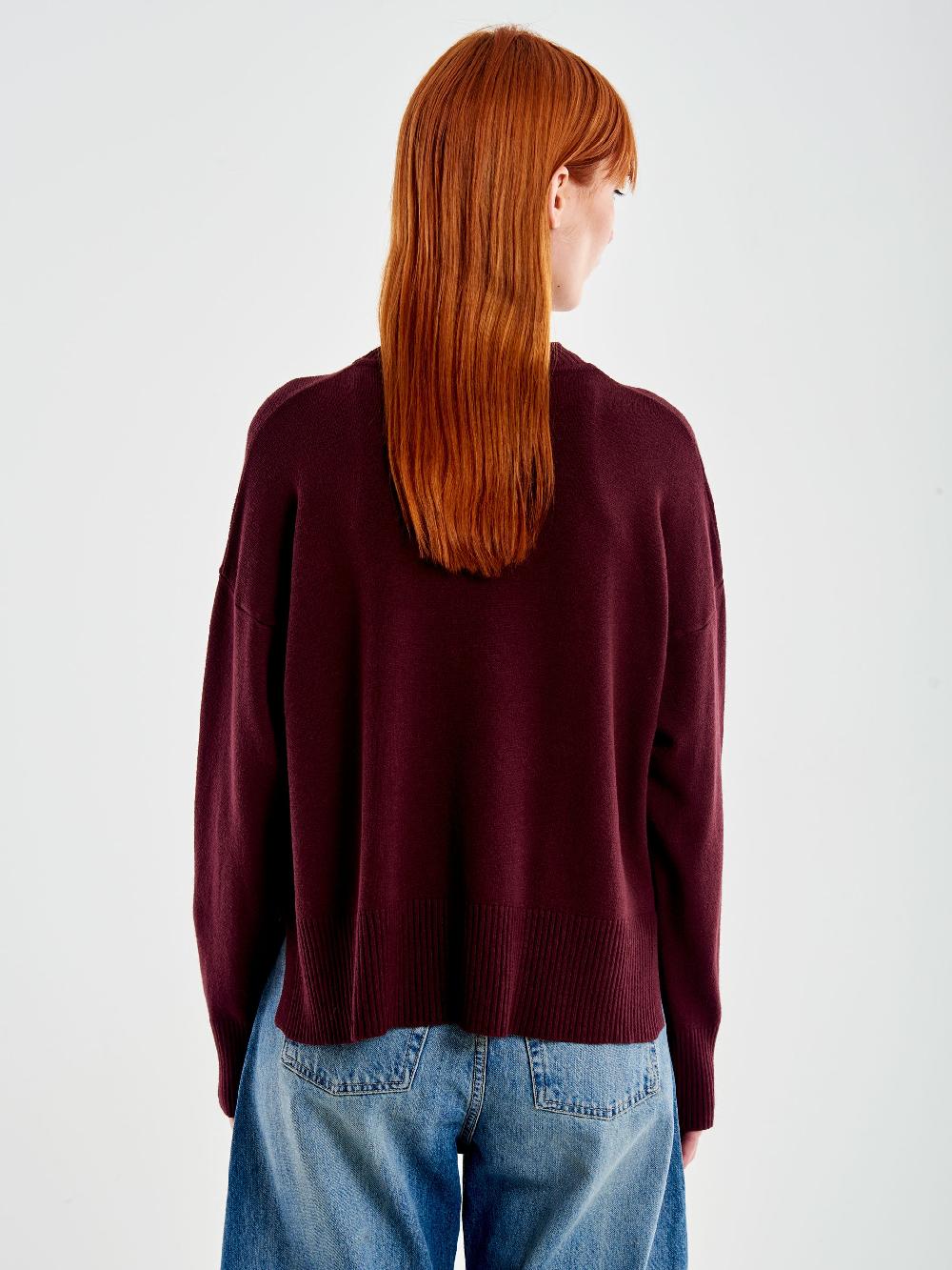 Vicolo Pull a Scatolina con Spacchi Bordeaux Online
