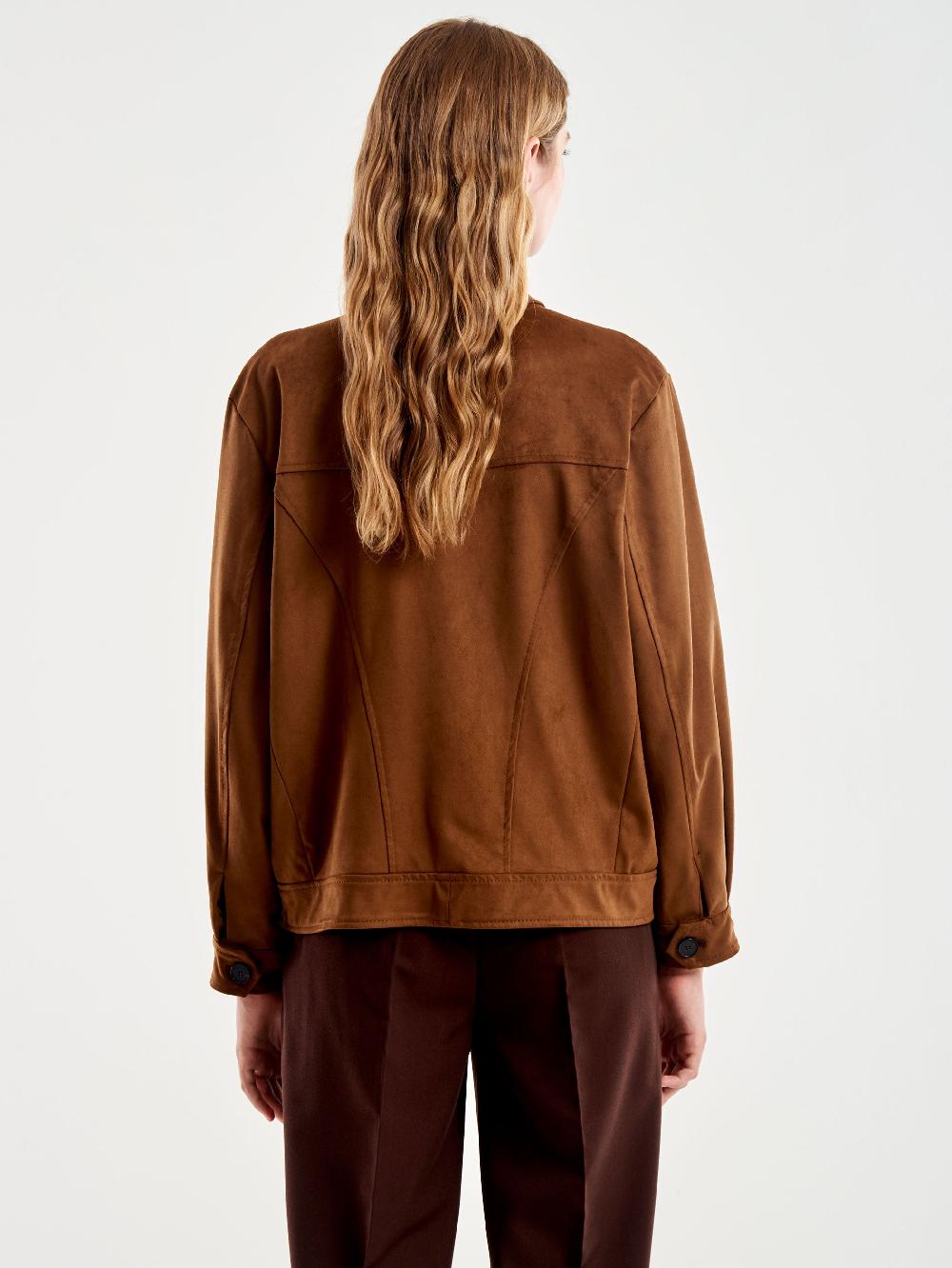Vicolo Giacca in Alcantara Beige Shopping online