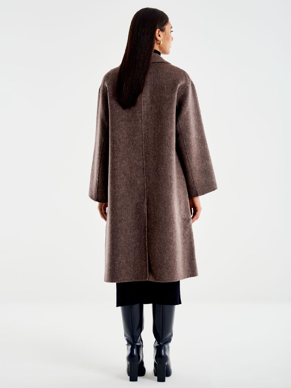 Vicolo Cappotto Doppiopetto Oversized Moro Vendite stagionali
