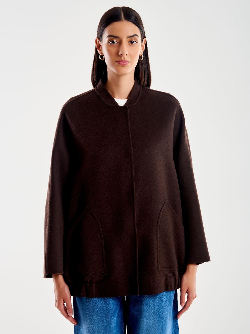 Vicolo Bomber in Misto Lana Marrone Offerta Anniversario