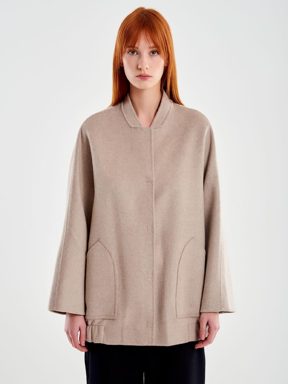 Vicolo Bomber in Misto Lana Beige Online Outlet