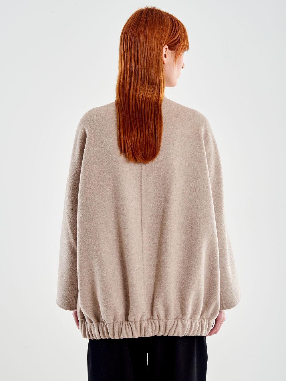 Vicolo Bomber in Misto Lana Beige Online Outlet