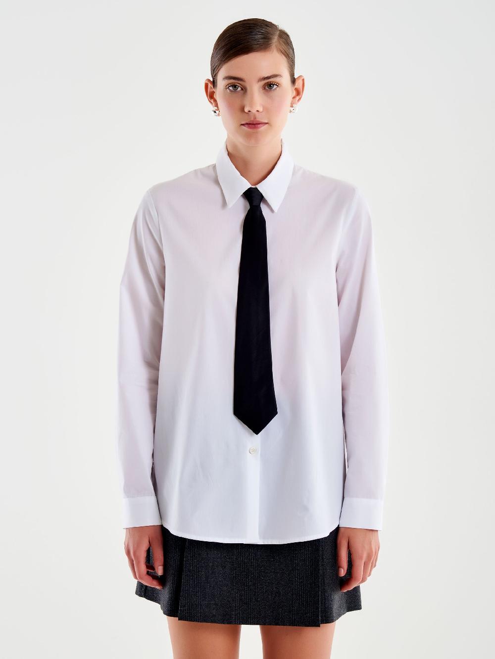 Vicolo Camicia con Cravatta Bianco Offerta temporanea