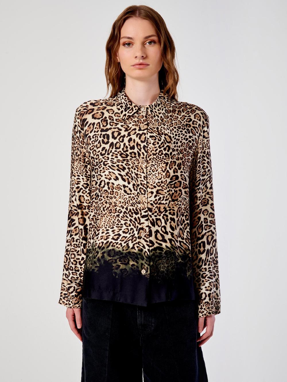 Vicolo Camicia Animalier SfumataBeige Comprane uno, ottenene uno gratis