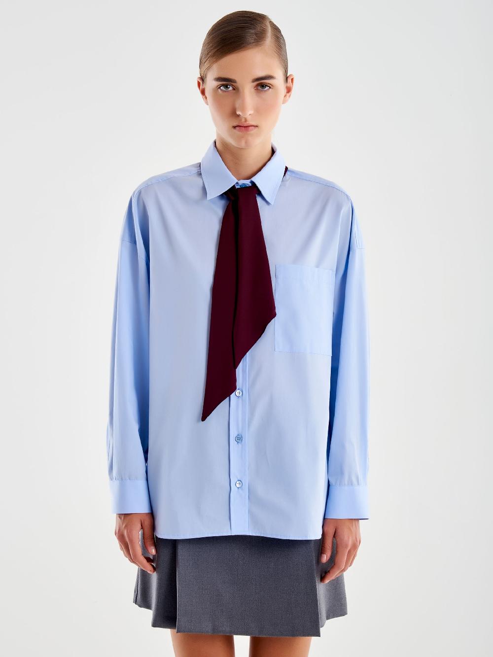 Vicolo Camicia con Lavalliere Azzurro Offerte giornaliere