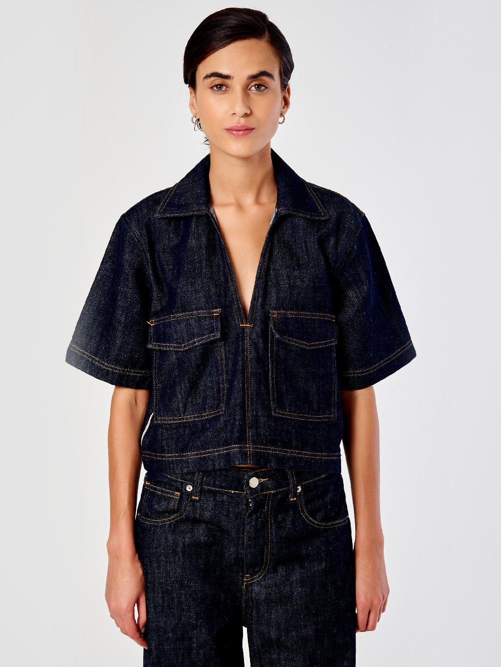 Vicolo Camicia Denim Cropped – Vicolo Prezzo basso