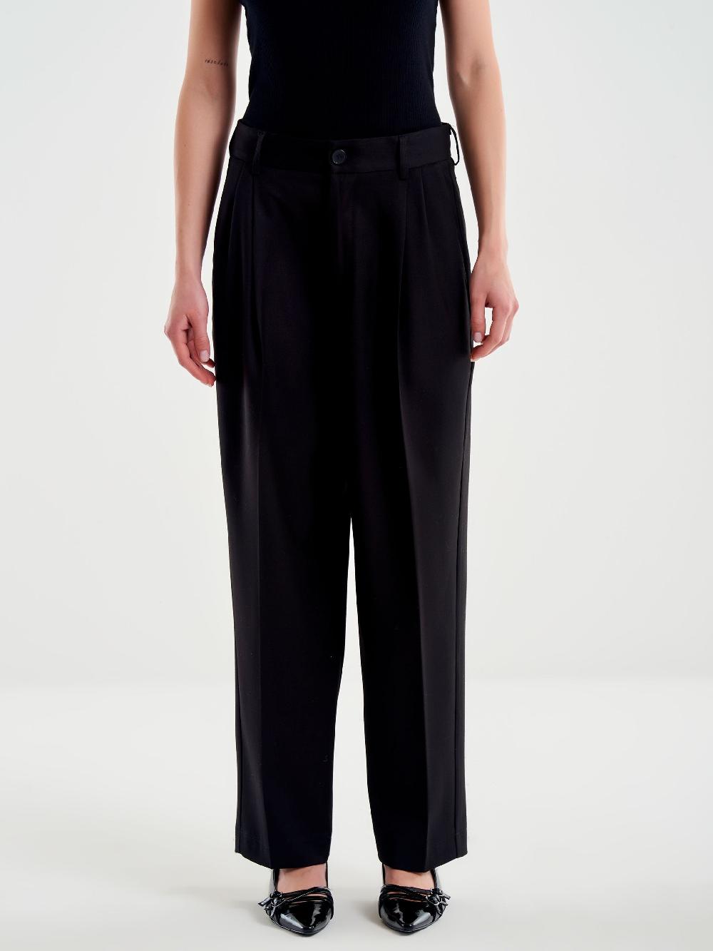 Vicolo Pantalone Maschile Nero Ritorno libero