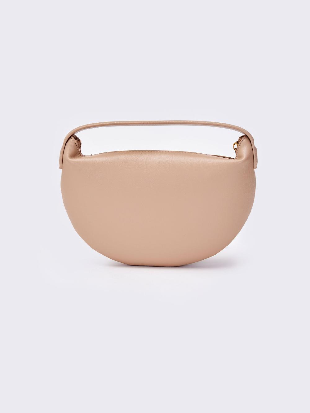Vicolo Borsa Croissant Beige Sconto