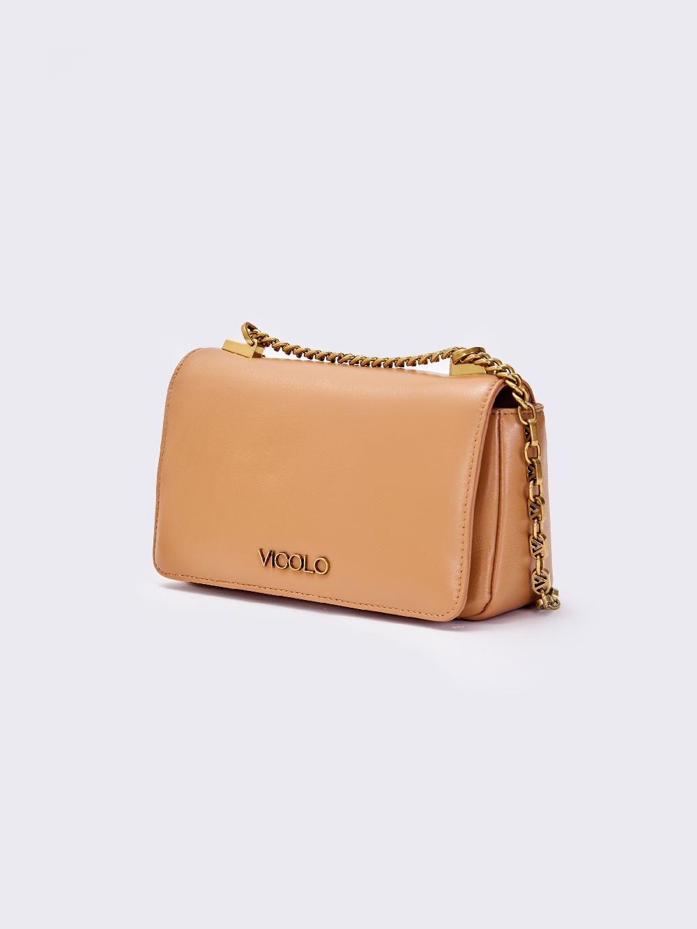 Vicolo Borsa Treasure Cammello Negozio online di fabbrica