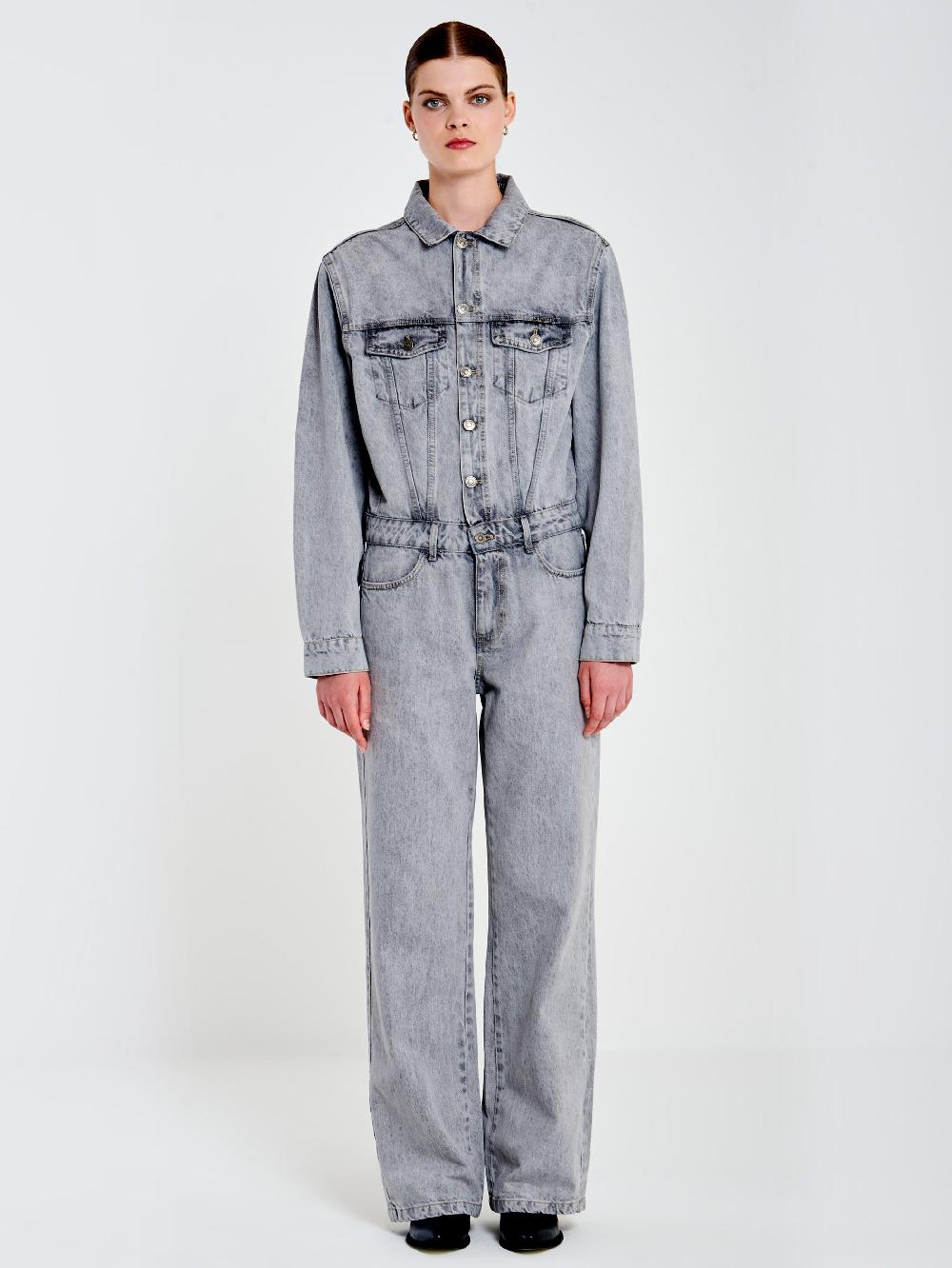 Vicolo Tuta in Denim Grigio – Vicolo Comprare a buon mercato