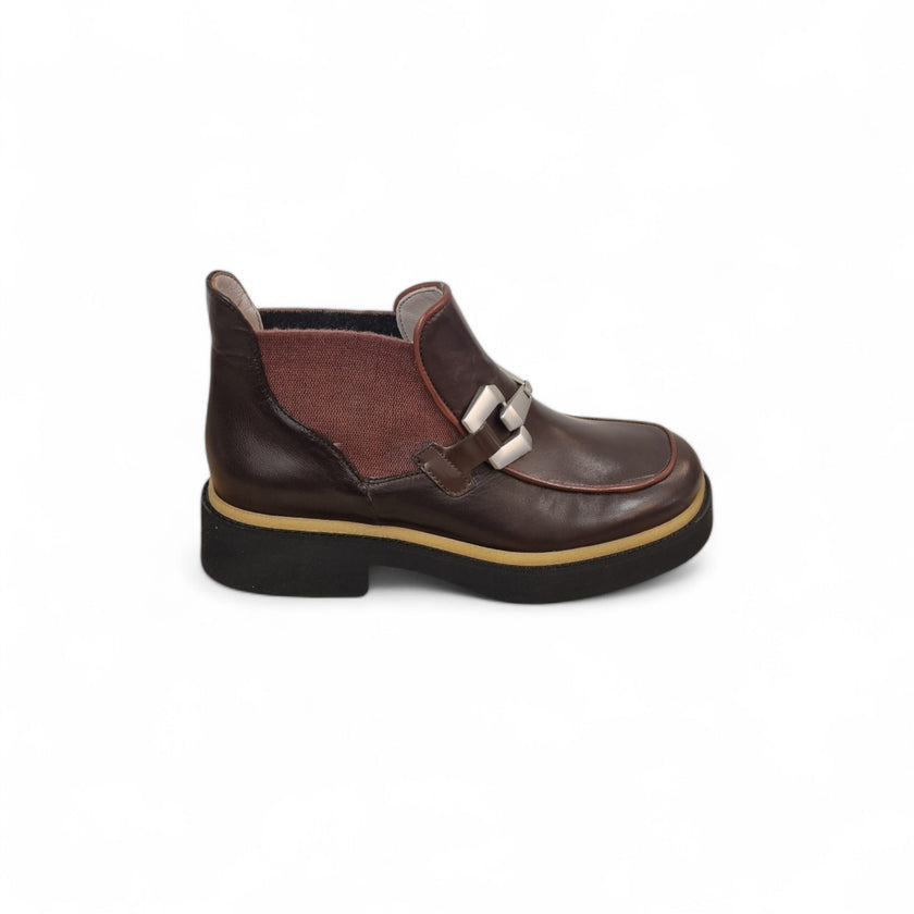Viola Ricci Alice - Stivaletto beatles pelle cioccolato - rhum Vendita Calda