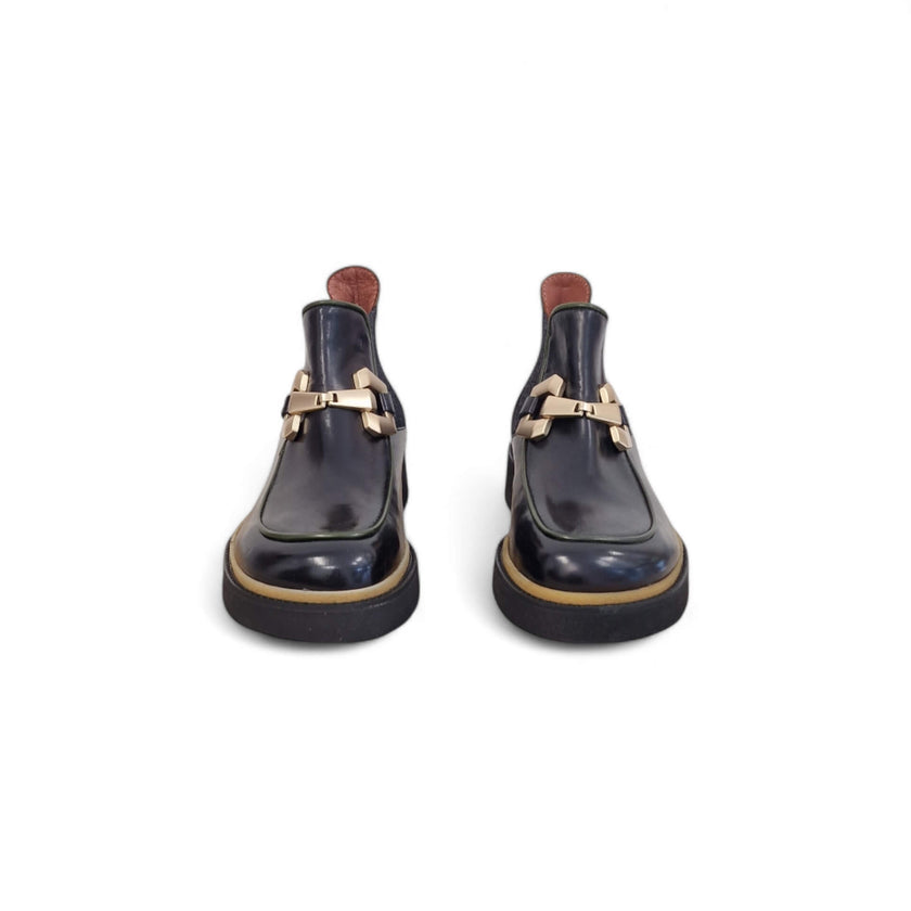 Viola Ricci Alice - Stivaletto beatles pelle nera Vendita Economica