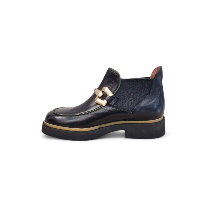 Viola Ricci Alice - Stivaletto beatles pelle nera Vendita Economica