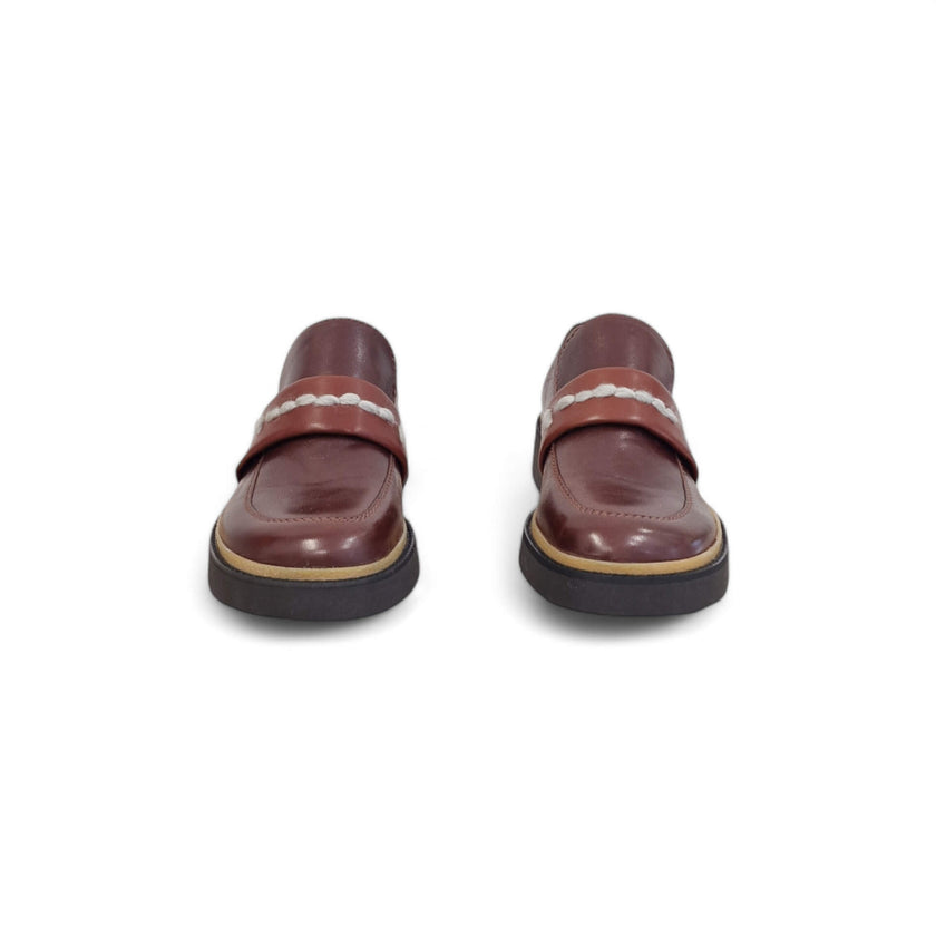 Viola Ricci Alice - Mocassino pelle mogano - rhum Saldi Di Fabbrica