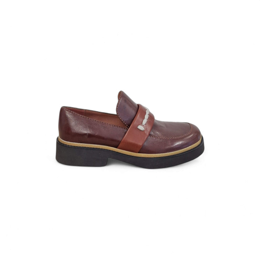 Viola Ricci Alice - Mocassino pelle mogano - rhum Saldi Di Fabbrica