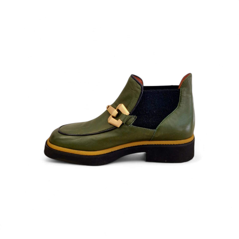 Viola Ricci Alice - Stivaletto beatles pelle verde In Saldo