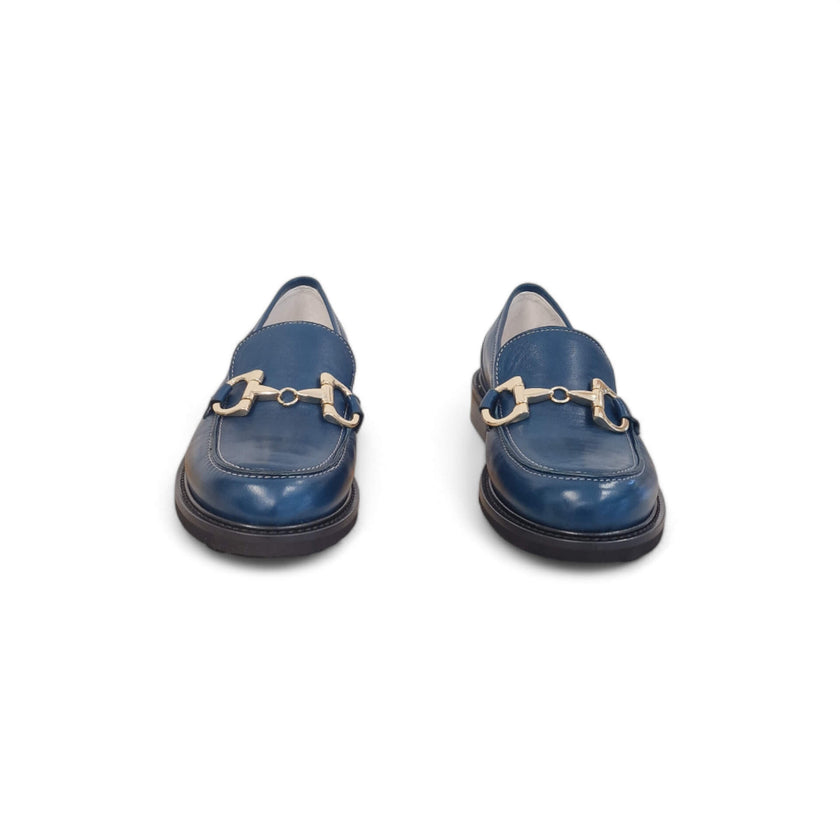 Viola Ricci Gaia - Mocassino nappa glove bleu' Moda