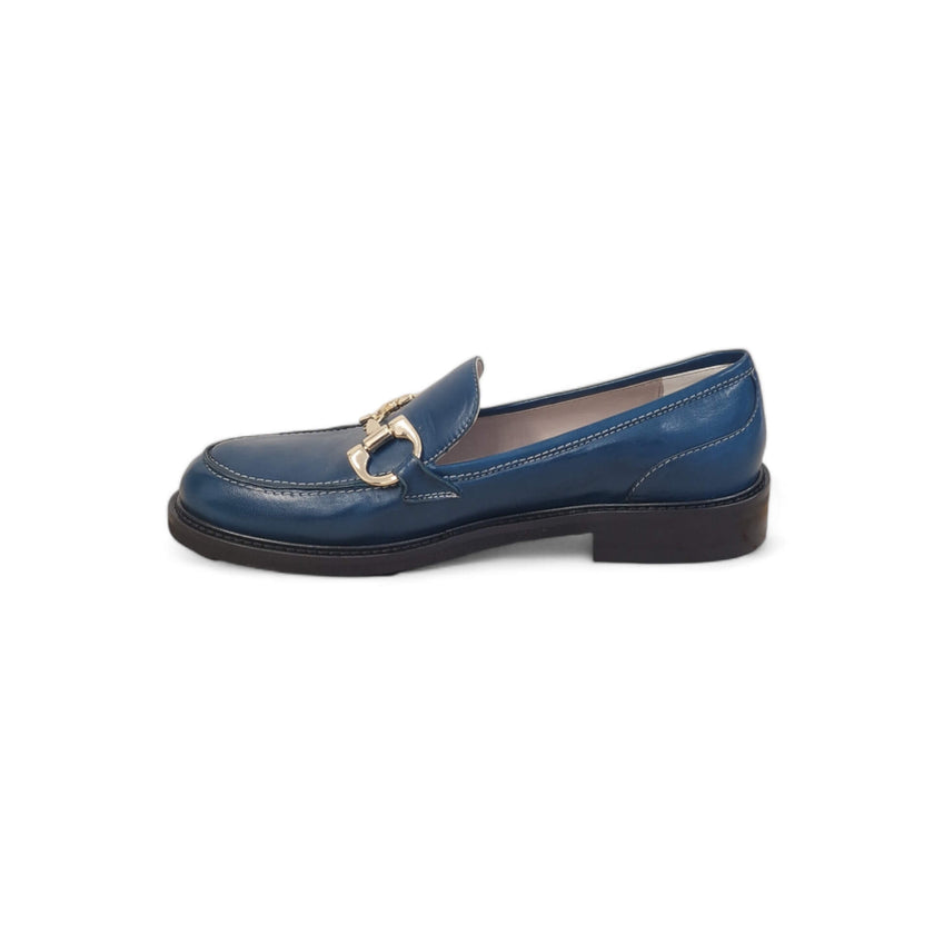 Viola Ricci Gaia - Mocassino nappa glove bleu' Moda