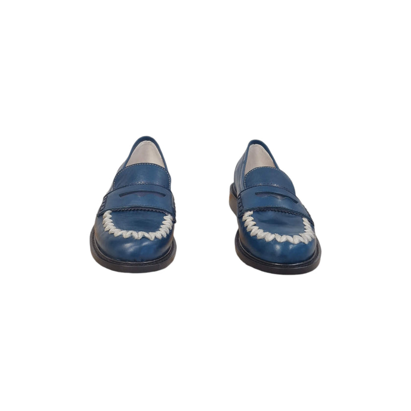 Viola Ricci Gaia - Mocassino nappa glove bleu' - lana Sconto di tempo limitato
