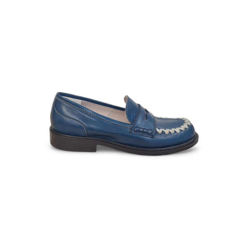 Viola Ricci Gaia - Mocassino nappa glove bleu' - lana Sconto di tempo limitato