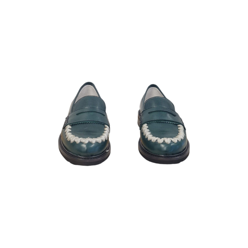 Viola Ricci Gaia - Mocassino nappa glove verde - lana Flash Sale