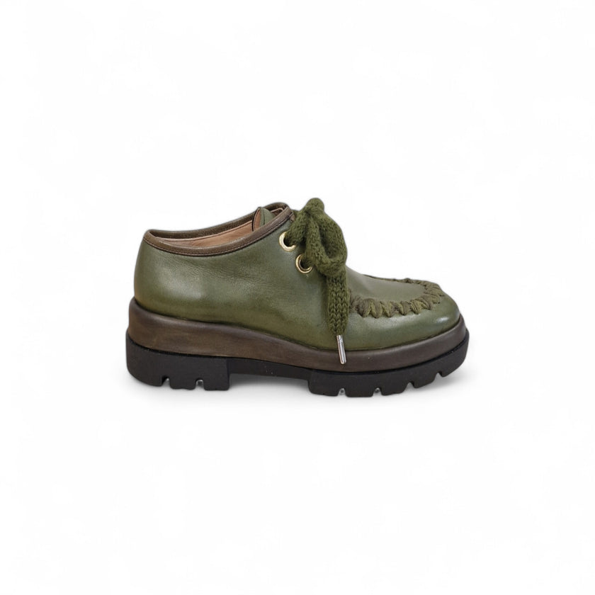 Viola Ricci Gio - Scarpa allacciata verde Offerta Giorno del Papà