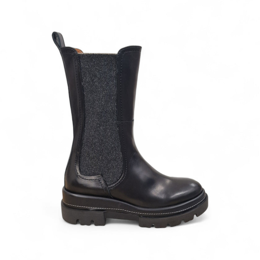 Viola Ricci Gio - Stivale beatles in pelle nera Offerta San Valentino
