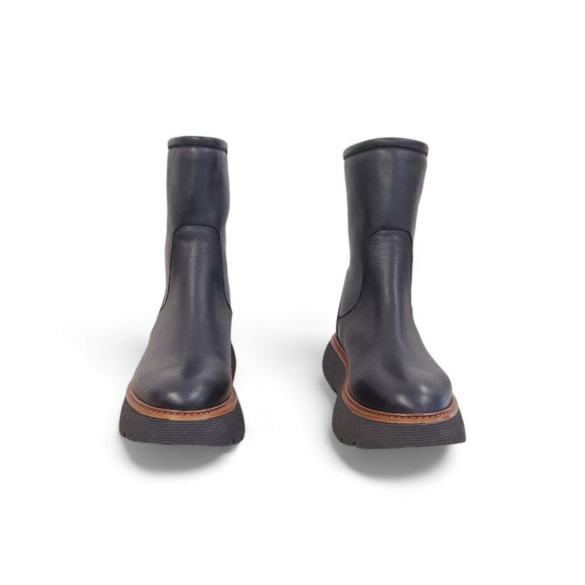 Viola Ricci Gio - tronchetto pelle nera Offerta Anniversario