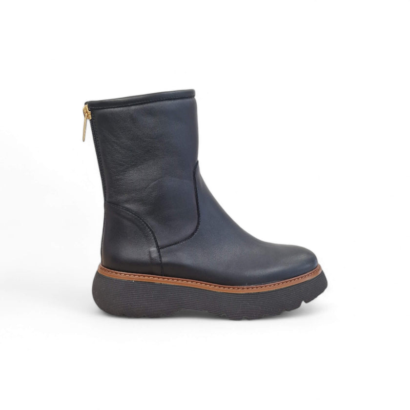 Viola Ricci Gio - tronchetto pelle nera Offerta Anniversario