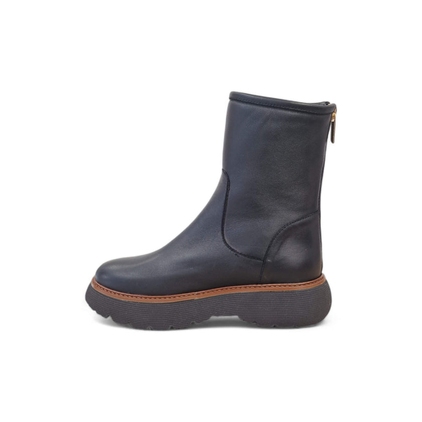 Viola Ricci Gio - tronchetto pelle nera Offerta Anniversario
