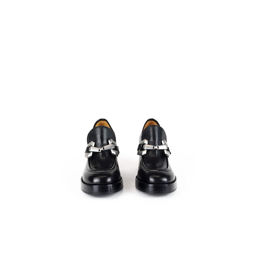 Viola Ricci Lya - Mocassino con tacco Nero Online Outlet
